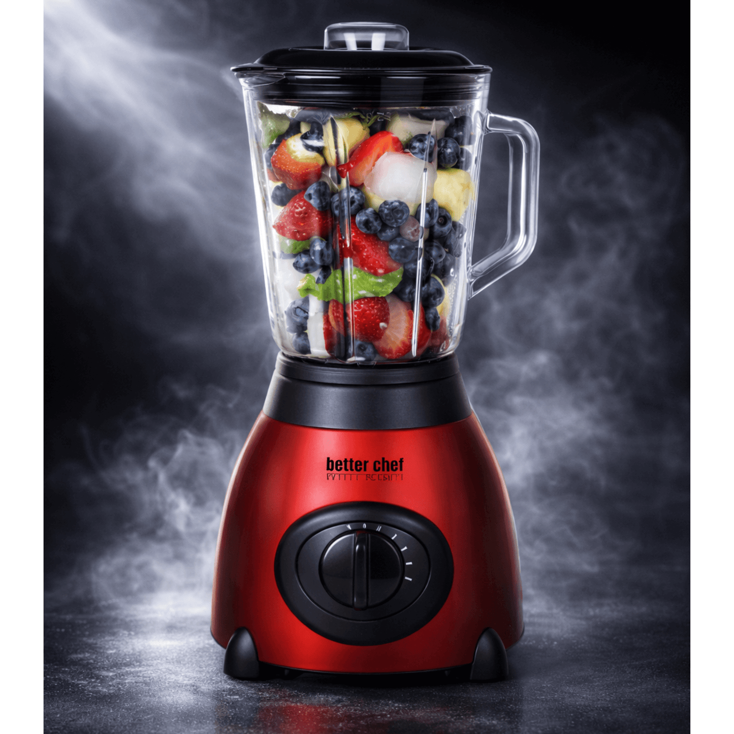 Better Chef 500-Watt Glass Jar Blender with Stainless Steel Base