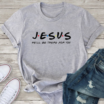 Jesus Friends Print Women T-Shirts - Cotton Clothes Tops