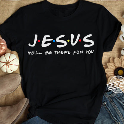 Jesus Friends Print Women T-Shirts - Cotton Clothes Tops