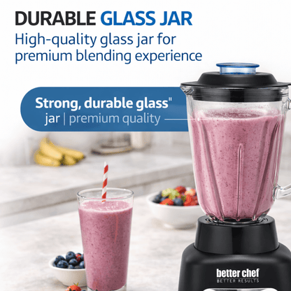 Better Chef 500-Watt Glass Jar Blender