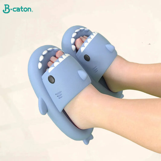 ChildrenSlippers Soft Sole Cartoon Shark Slipper Women Man Indoor